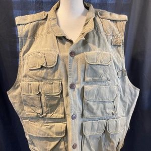 Vintage Trail Designs Vest Size Medium Khaki Tactical Fishing Vest Size XL